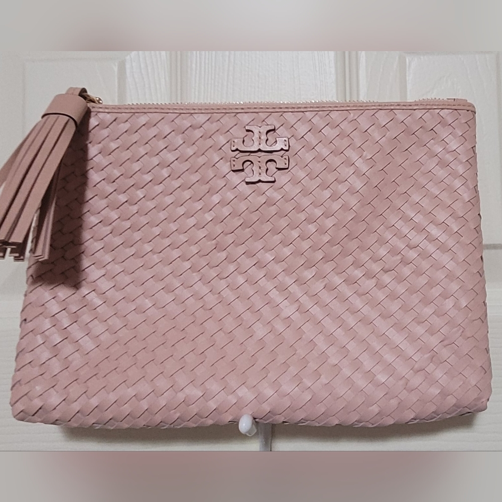 NEW  - Tory Burch Woven Large Pouch